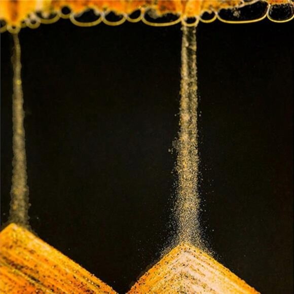 8 Inch 3D Flip Round Black Frame Liquid Sand Art, Hourglass Glass Ornament Gift - Picture 7 of 9